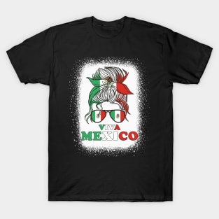 Mexico Independence Day Viva Mexico Pride Women Mexican Flag T-Shirt